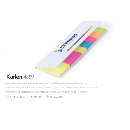 Bloco de notas adesivas Karlen