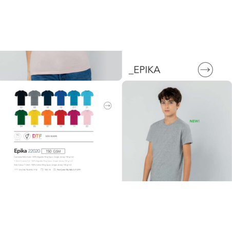 T-shirt criança cor Epika