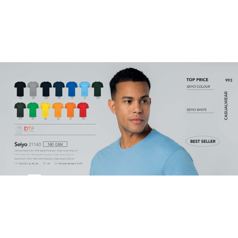 T-shirt adulto côr Seiyo