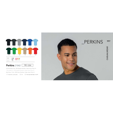 T-shirt adulto cor Perkins