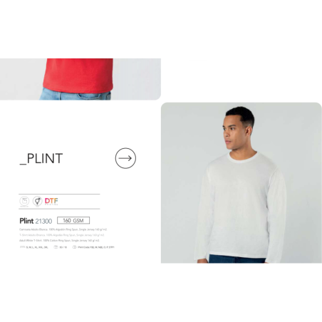 T-shirt adulto branca Plint