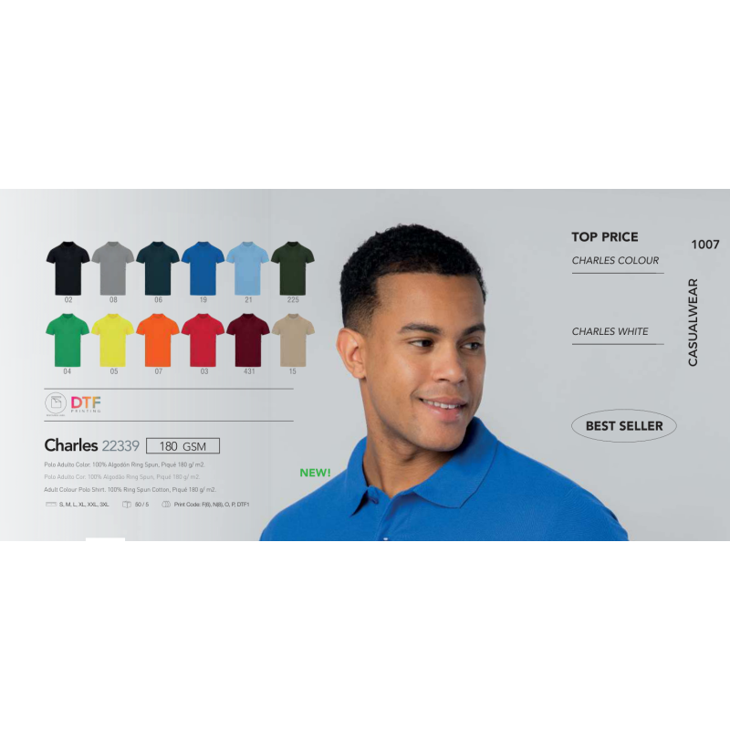 Polo adulto cor Charles