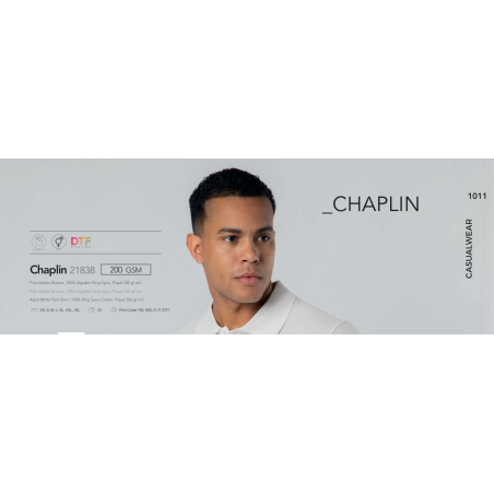Polo adulto branco Chaplin