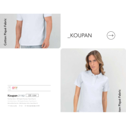 Polo mulher branco Koupan