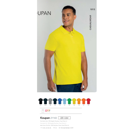 Polo adulto côr Koupan