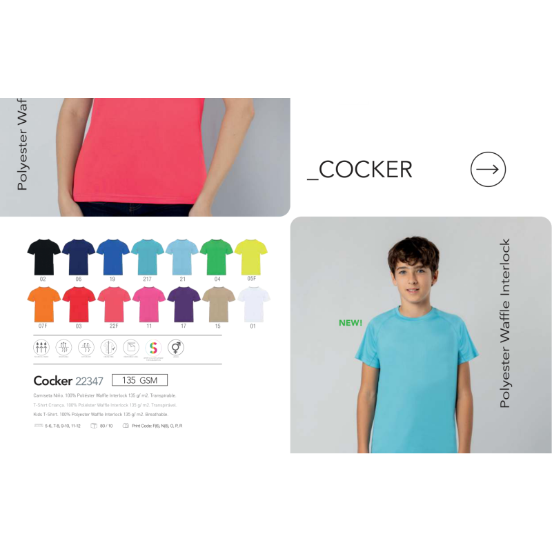 T-shirt criança Cocker