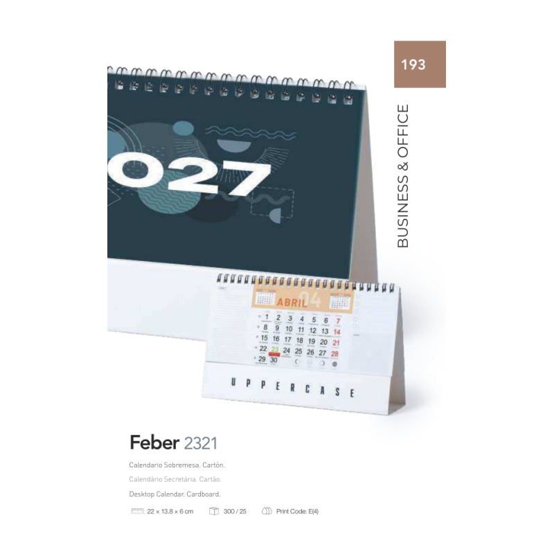 Calendário secretária Feber